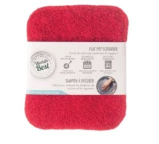 World’s Best Flat Pot Scrubber - SOLID COLOUR