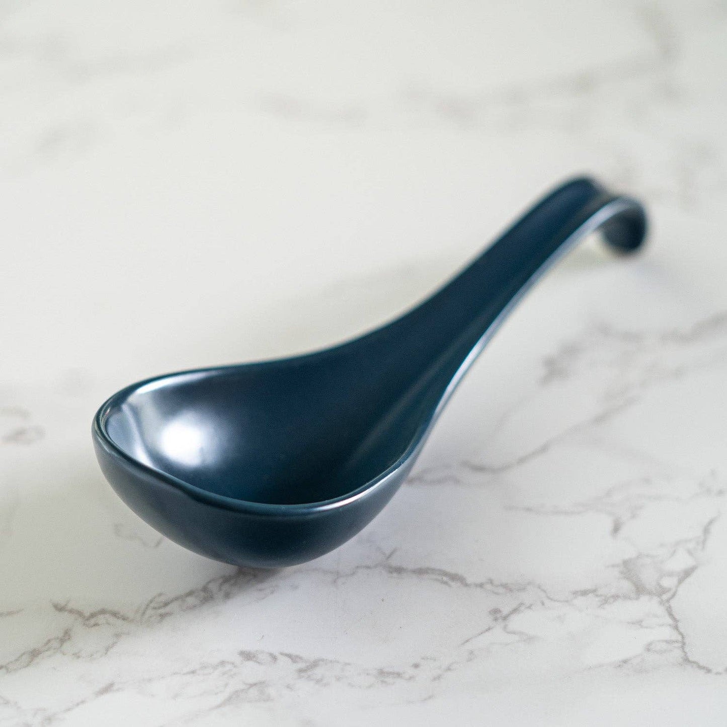 Porcelain Soup Spoon  - Navy