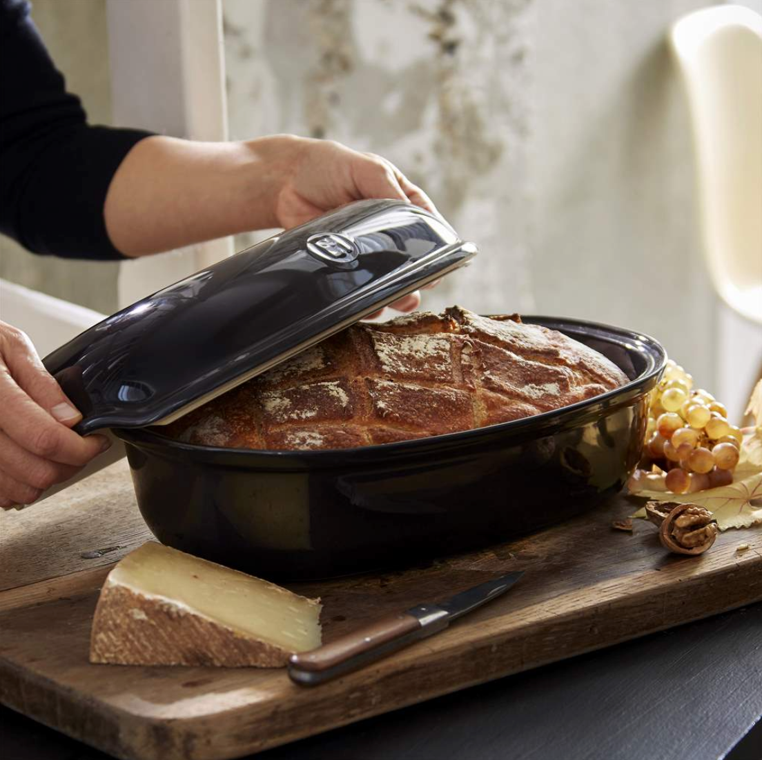 Emile Henry Bread Baker - Artisan Loaf - Midnight Blue