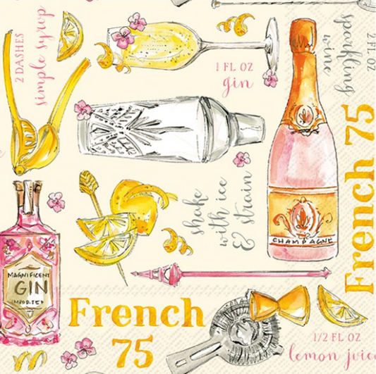 Cocktail Napkin - French 75