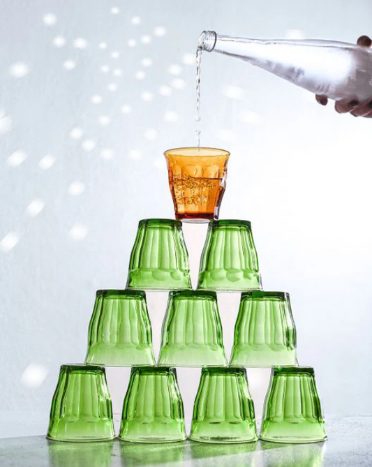 Duralex Picardie Bistro Glass - 310 mL - Green, Set of 6