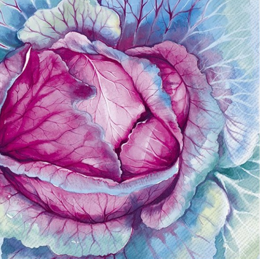 Lunch Napkin - Red Cabbage