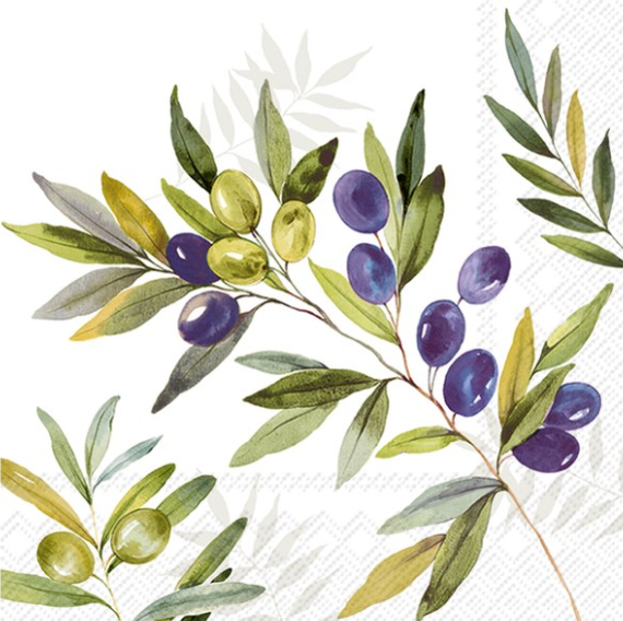 Lunch Napkin - Olive Branches