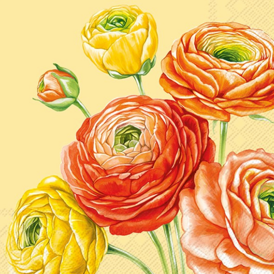 Lunch Napkin - Ranunculus