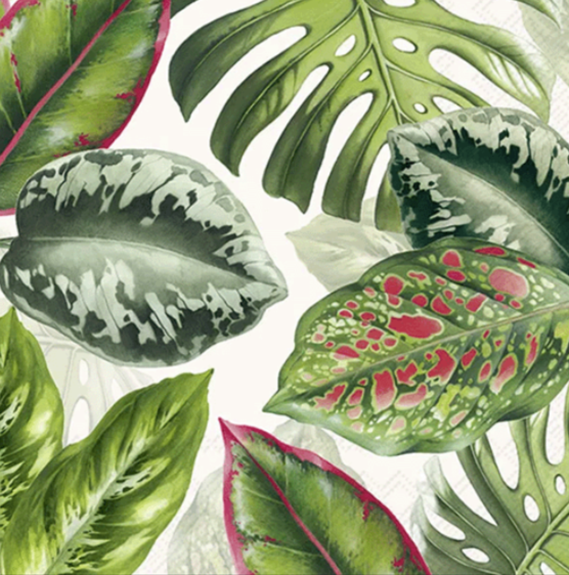 Lunch Napkin - Tropical Leaves
