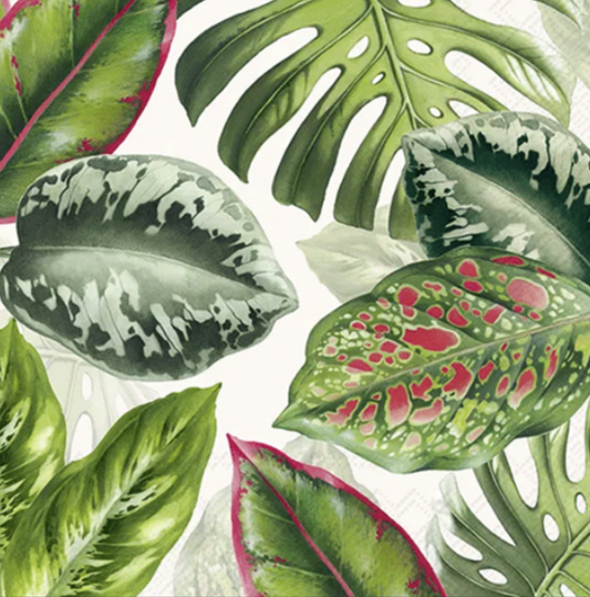 Lunch Napkin - Tropical Leaves