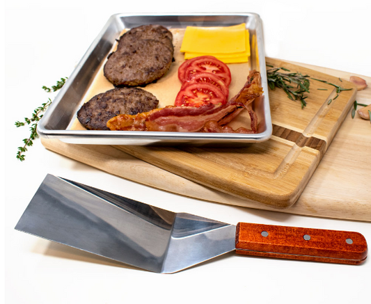 Stainless Steel Scraper with Mahogany Handle
