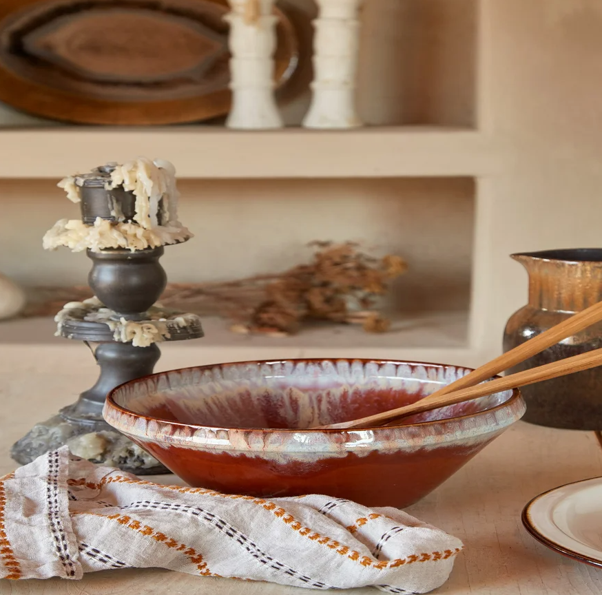 POTERIE Caramel Latte Serving Bowl - Large