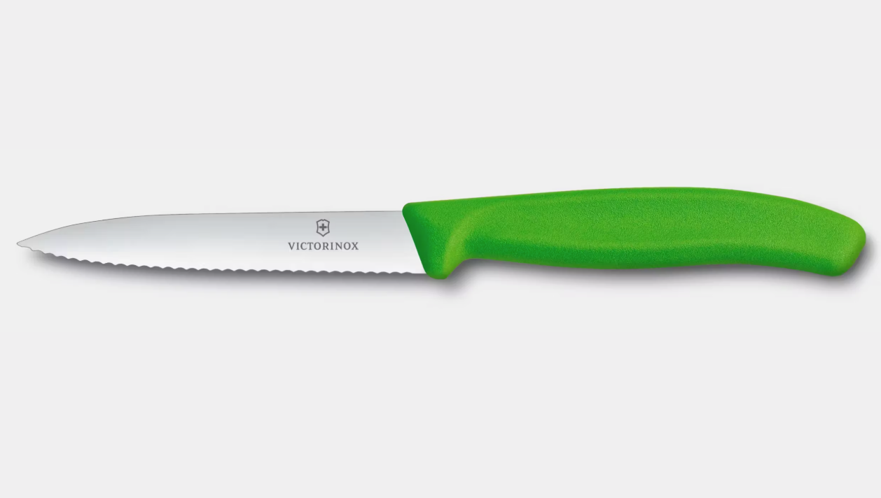 VICTORINOX Paring Knife - 4” - Serrated Blade, Pointed Tip