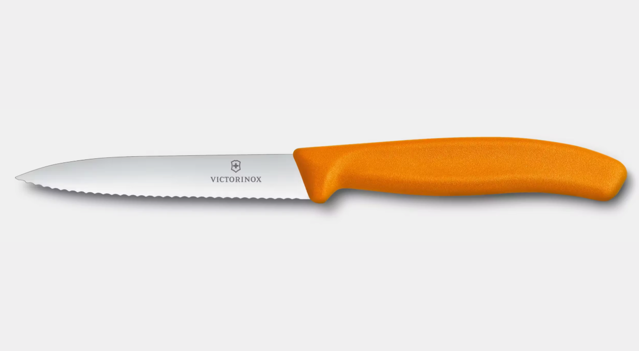VICTORINOX Paring Knife - 4” - Serrated Blade, Pointed Tip