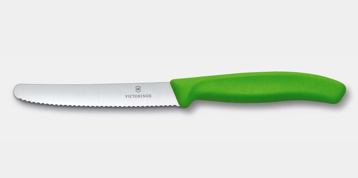VICTORINOX Utility Knife - 4.5” - Serrated Blade, Rounded Tip