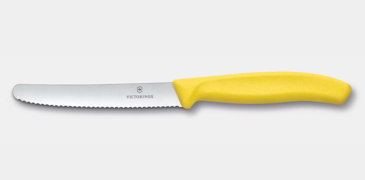 VICTORINOX Utility Knife - 4.5” - Serrated Blade, Rounded Tip